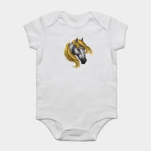 Horse Head - Dapple Yellow Mane Baby Bodysuit